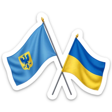poland ukraine flag sticker