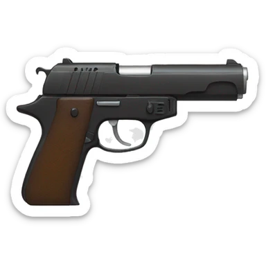 Emoji gun fowards sticker