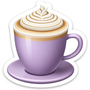 Pale purple coffe Latte  sticker
