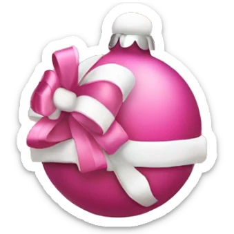 a pink christmas stuff sticker