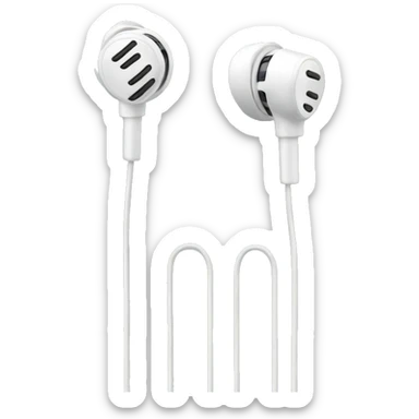 wired earphones  sticker
