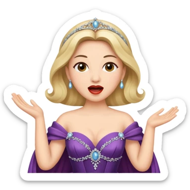 opera singer singing sticker