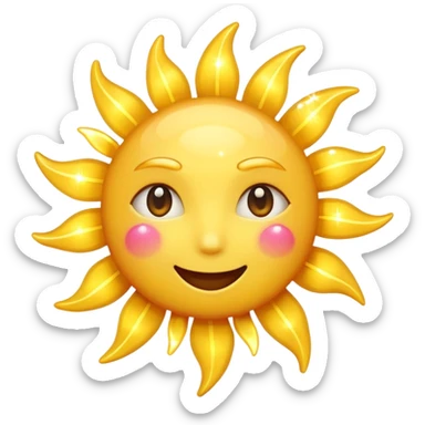 an emoji of a mix of a sparkle and sun sticker