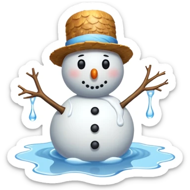 summer snowman  sticker