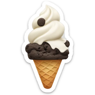 Cookies and cream ice cream  sticker