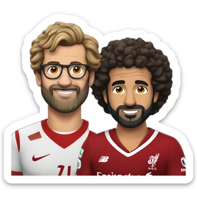 mo Salah and pregnant jurgen klopp sticker