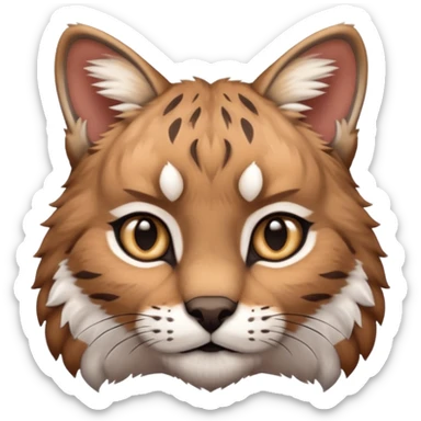 Cute bobcat sticker