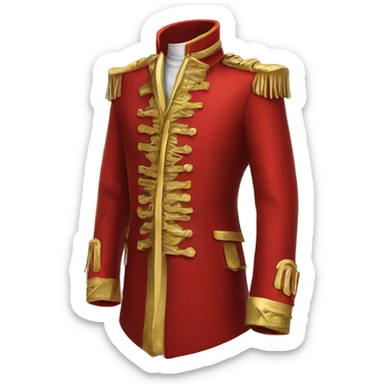 Red ring master coat with gold buttons  sticker