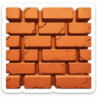 Kiln Brick, one piece sticker