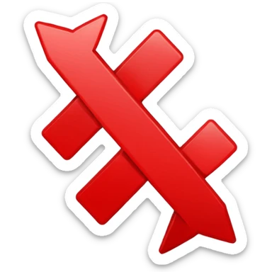 phone texting red X symbol sticker
