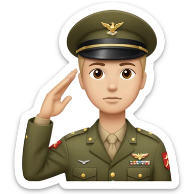 The salute from attack on titan sticker