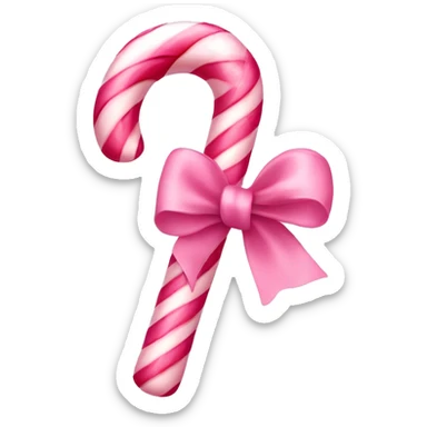 Light pink candy canes, with pink ribbon on it sticker