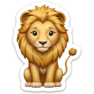 female anthropomorphised lion character standing confidently with arms folded sticker