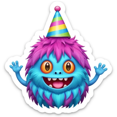 monito tierno y fiestero sticker