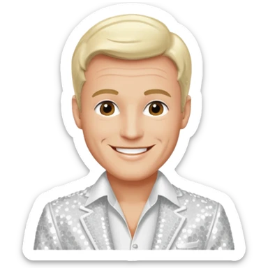 Peter Allen with White Sequin Outfit sticker