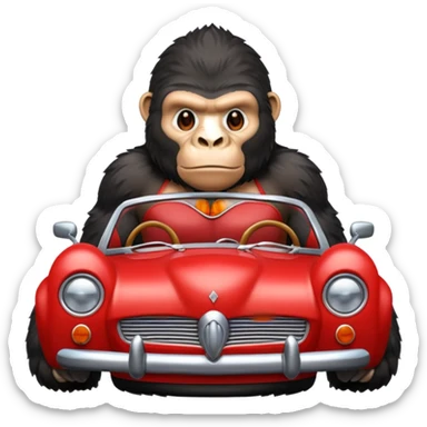 Gorilla in a coupe sticker