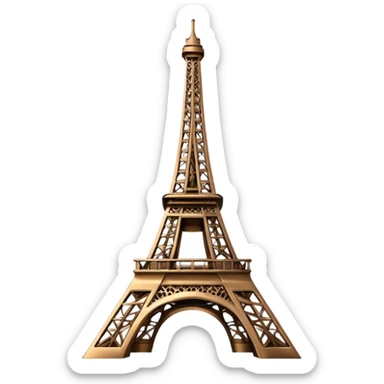 la Tour Eiffel qui fait un bisous  sticker