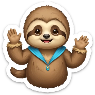 Cute sloth dressed up in a Zoe costume from K-pop demon hunters  sticker