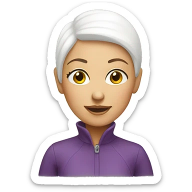 shopping bald lady sticker