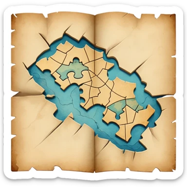 a ugly broken map  sticker