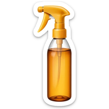 Fine mist amber spray bottle sticker
