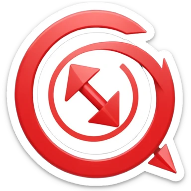 Prompt 15: "Is your backup plan."
Graphic: 🔄 Refresh/loop arrows icon (white with red highlights).
Animation: Arrows rotate smoothly.
Background: Transparent. sticker