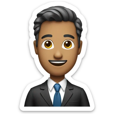 Business man with briefcase sticker