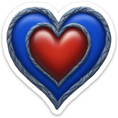 royal blue heart sticker