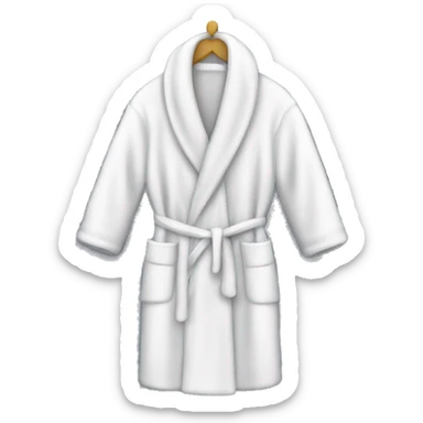 White dressing gown  sticker