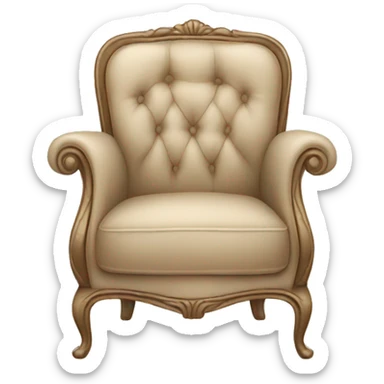 Beige vintage armchair sticker