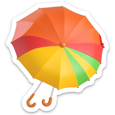 3D emoji style dalgona candy with umbrella shape, inspired by Squid Game sticker