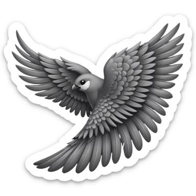left bird wing sticker