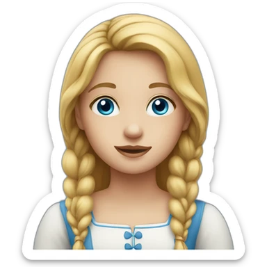 dutch girl with blue eyes sticker