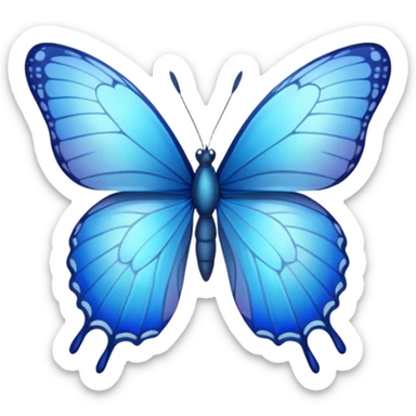 blue butterfly small sticker