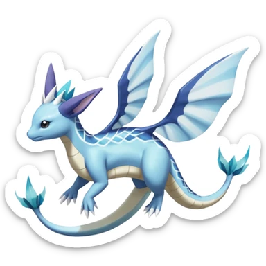 Lapras-Meloetta-Vaporeon-Dialga-Suicune-fusion, full body  sticker