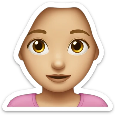 niña rubia, cara fina y ojos marrones sticker