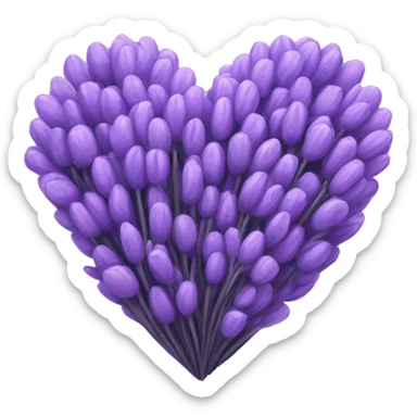 Lavender heart sticker