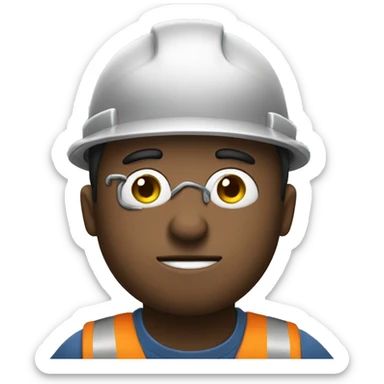 dirty and tired  factory worker sticker