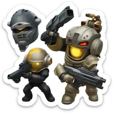Helldivers vs terminid vs automaton sticker