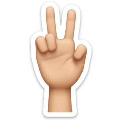 Three fingers raised pinky and thumb touching sticker
