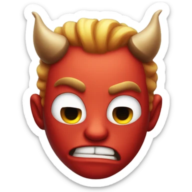 Devil with strong biceps  sticker