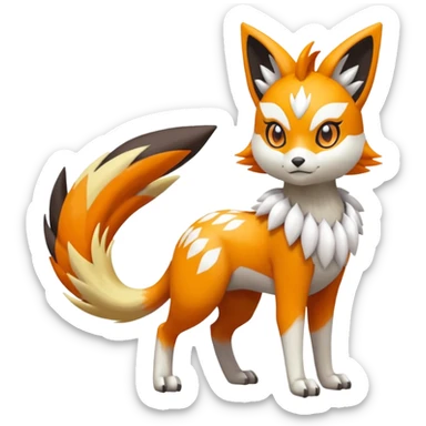 Meloetta-Lombax-Renamon-Pokémon-Fakémon-creature sticker