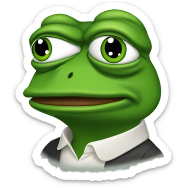 pepe the frog concentrated trader sticker