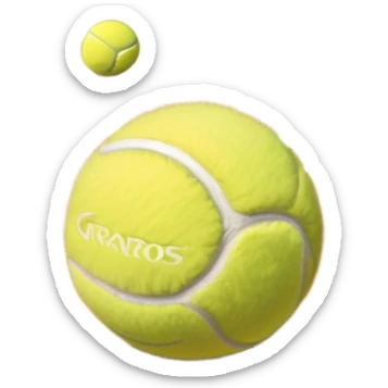 A tennis court at the Roland Garros tournament, with the iconic clay surface and a tennis ball bouncing near the net. The scene evokes the energy and excitement of the grand event, with vibrant crowds in the stands and a competitive atmosphere. sticker