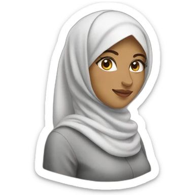 Saudi woman hijabi sticker