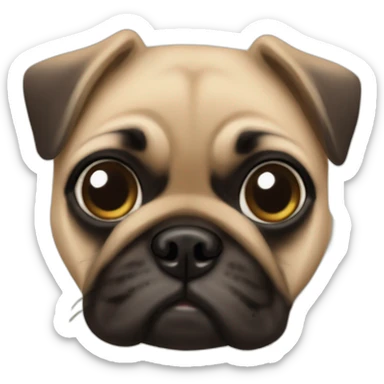 two fawn pugs sticker