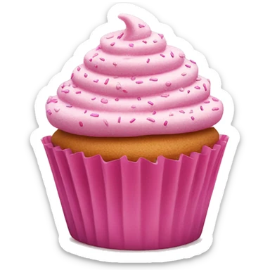 Realiatic cupcake with pink sprinkles  sticker