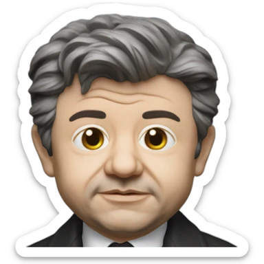 Jean-Luc Mélenchon a fake baby made in wax sticker