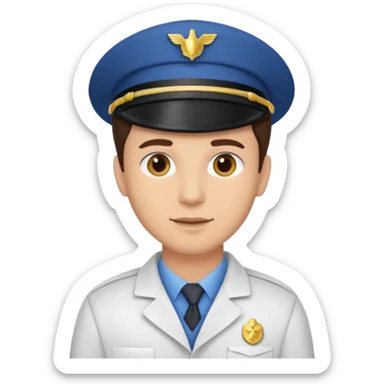 male brunette vet sticker