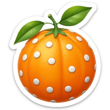 polk dots tangerine sticker